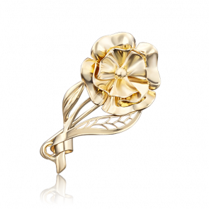 Брошь из лимонного золота Platina 04-0149-00-000-1130-48 фото