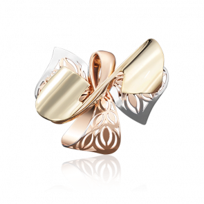 Брошь из комбинированного золота Platina 04-0153-00-000-1113-48 фото