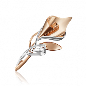 Брошь из комбинированного золота Platina 04-0154-00-000-1111-48 фото