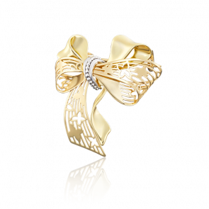 Брошь из лимонного золота Platina 04-0169-00-000-1130-48 фото