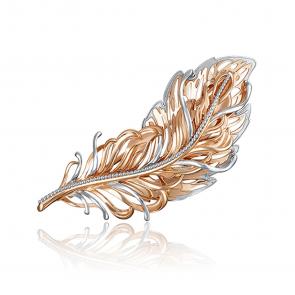 Золотая брошь Platina 04-0193-00-000-1110-48 фото