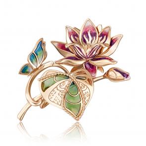 Золотая брошь Platina с витражной эмалью 04-0194-00-000-1110-48 фото