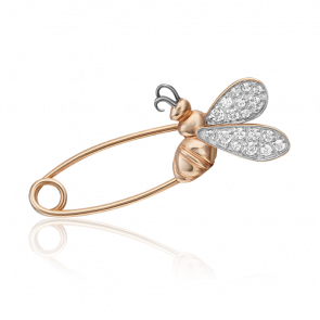 Золотая булавка Platina с фианитом 04-0222-00-401-1110-23 фото