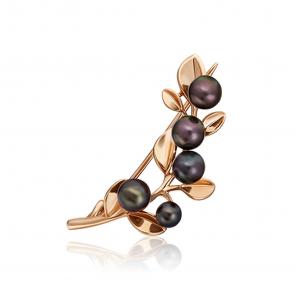 Золотая брошь Platina с жемчугом 04-0236-00-301-1110-31 фото