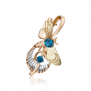 Брошь из комбинированного золота Platina с топазом 04-0261-00-201-1140 фото