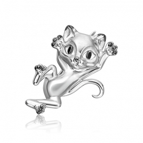 Серебряная брошь Platina с эмалью 04-0266-00-000-0200 фото