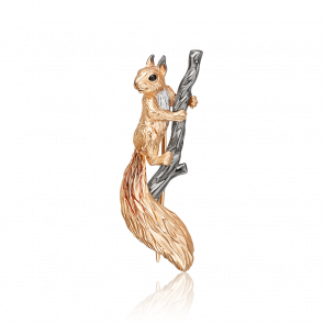 Брошь из комбинированного золота Platina с эмалью 04-0298-00-000-1111 фото