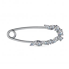 Серебряная булавка АЛЬКОР с фианитом 04-2974/00КЦ-00 фото
