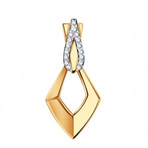 Золотая подвеска Золотые узоры с цирконием 04-53-0841-00 фото