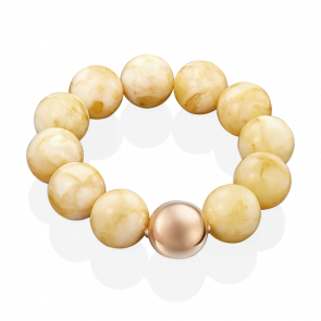 Золотой браслет Platina с янтарём 05-0554-00-271-1110-46 фото