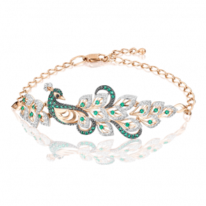 Золотой браслет Platina с фианитом 05-0555-01-404-1110-52 фото