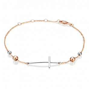 Браслет Крест из комбинированного золота Platina 05-0583-00-000-1111-63 фото