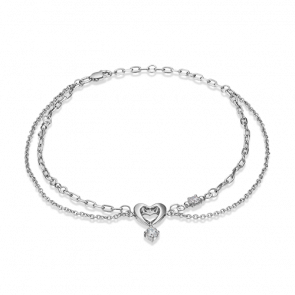 Серебряный браслет Platina с фианитом 05-0586-00-401-0200-69 фото