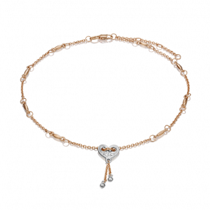 Браслет на ногу из комбинированного золота Platina 05-0592-01-000-1111-63 фото