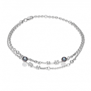 Серебряный браслет Platina с фианитом и жемчугом 05-0593-00-302-0200-69 фото