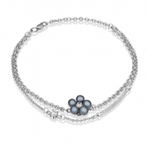 Серебряный браслет Platina с фианитом и жемчугом 05-0594-00-302-0200-69 фото