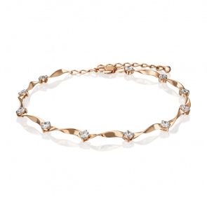 Золотой браслет Platina с фианитом 05-0616-00-501-1110-38 фото