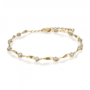 Браслет из лимонного золота Platina с фианитом 05-0616-00-501-1130-38 фото