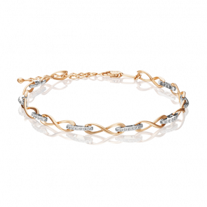 Браслет из комбинированного золота Platina с фианитом 05-0624-00-401-1111-24 фото