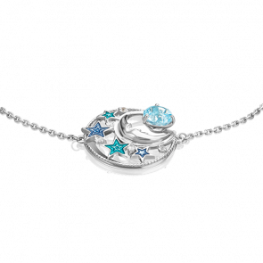 Серебряный браслет Platina с топазом и эмалью 05-0658-00-201-0200-68 фото