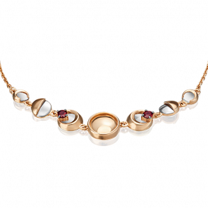 Браслет из комбинированного золота Platina с гранатом 05-0663-00-204-1111-75 фото