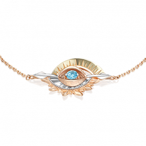 Браслет из комбинированного золота Platina с топазом 05-0681-00-201-1140-75 фото