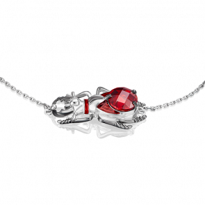 Серебряный браслет Platina с фианитом и эмалью 05-0683-00-404-0200-68 фото