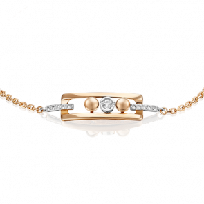 Браслет из комбинированного золота Platina с топазом 05-0703-00-201-1111 фото