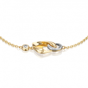 Браслет из комбинированного золота Platina с топазом 05-0704-00-201-1121 фото