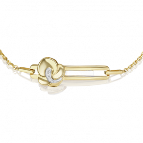 Браслет из комбинированного золота Platina с бриллиантом 05-0740-00-101-1121 фото