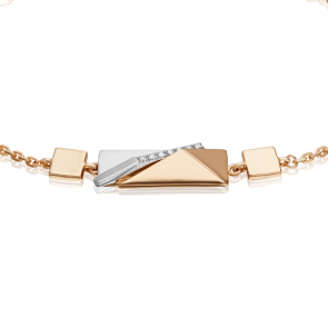 Браслет из комбинированного золота Platina с фианитом 05-0768-00-401-1111 фото