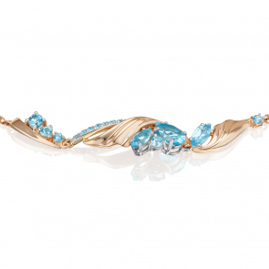 Браслет из комбинированного золота Platina с топазом 05-0796-00-201-1111 фото