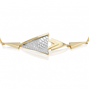 Браслет из комбинированного золота Platina с фианитом 05-0802-00-401-1121 фото