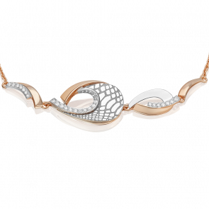 Браслет из комбинированного золота Platina с фианитом 05-0804-00-401-1111 фото