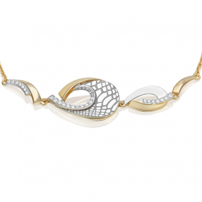 Браслет из комбинированного золота Platina с фианитом 05-0804-00-401-1121 фото