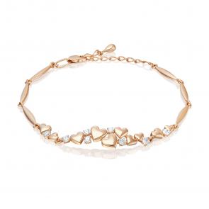 Золотой браслет Platina с фианитом 05-0837-00-401-1110 фото