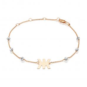 Браслет-буква Ж из комбинированного золота Platina 05-0849-Ж-000-1111 фото