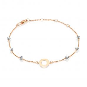 Браслет-буква О из комбинированного золота Platina 05-0849-О-000-1111 фото