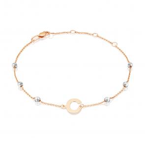 Браслет-буква С из комбинированного золота Platina 05-0849-С-000-1111 фото