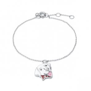 Серебряный браслет АЛЬКОР с фианитом и эмалью 05-1036/ЭМ81-00 фото