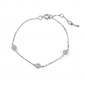 Серебряный браслет АЛЬКОР с фианитом 05-5339/00КЦ-00 фото