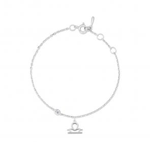 Серебряный браслет Знак зодиака Весы АЛЬКОР с фианитом 05-5607/00СВ-00 фото