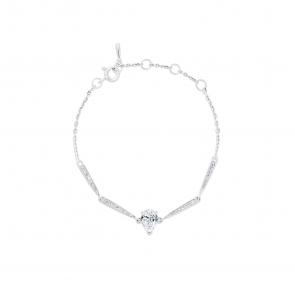 Серебряный браслет АЛЬКОР с бриллианитом и фианитом 05-5722/00БТ-00 фото