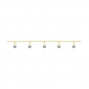 Браслет из лимонного золота SOKOLOV с фианитом 050398-2 фото