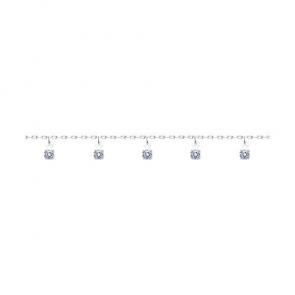 Браслет из белого золота SOKOLOV с фианитом 050398-3 фото