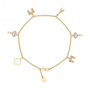 Золотой браслет SOKOLOV с фианитом 050864 фото