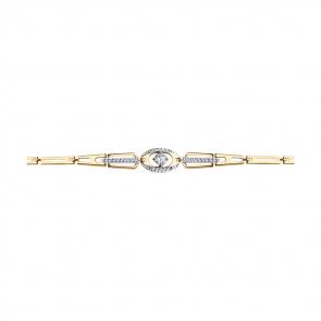 Золотой браслет SOKOLOV с фианитом 051047 фото