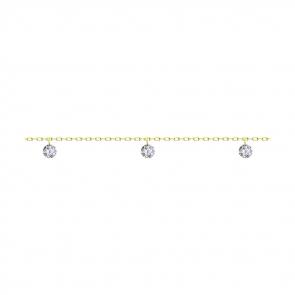 Браслет из лимонного золота SOKOLOV с фианитом 051154-2 фото