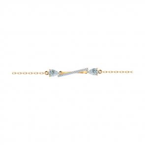 Золотой браслет SOKOLOV с фианитом 051235 фото