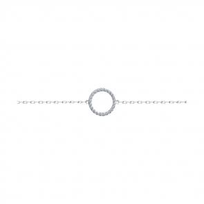 Браслет из белого золота SOKOLOV с фианитом 051291-3 фото